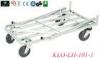 4 Wheeled E - coating Warehouse Trolley With Handle / Cargo Transport Cart