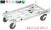 4 Wheeled E - coating Warehouse Trolley With Handle / Cargo Transport Cart