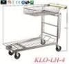 Supermarket Shopping Warehouse Flat Cargo Trolley Heavy Duty , 50KGS For Upper Platform