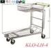 Supermarket Shopping Warehouse Flat Cargo Trolley Heavy Duty , 50KGS For Upper Platform