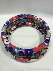 flower lady colorful rubber molded steering wheel cover auto accessories