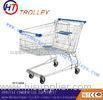 Large Steel Metal Grocery Store Shopping Carts Shopping Trolley Unfolded