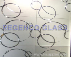 Acid Etched Patterned Glass acid etched glass pattern glass figure glass decorative glass