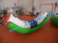 Kids funny single inflatable water seesaw for water park game