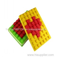 Mini DIY puzzle lego blocks silicone diary