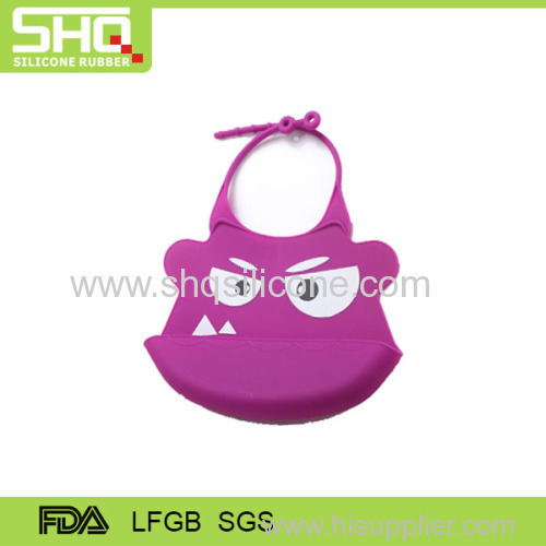 Colorful silicone baby bib