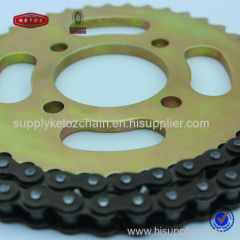 Motorcycle chains high quality motorcycle spare parts drive transmission chain with sprockets