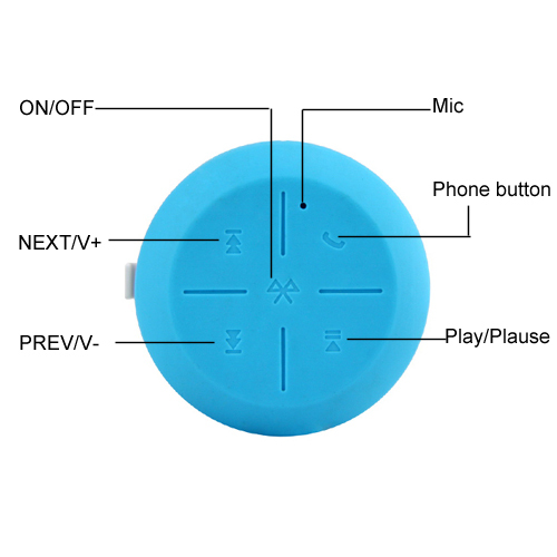 Silicon Rubber Bicycle Bluetooth Speaker with Mic