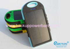 Outdoor Sport Universal Dual USB Portable Solar Charger Power Bank For Smartphones