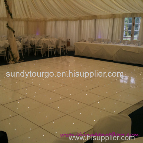 Tourgo Indoor waterproof flooring plywood interlocked pvc flooring for dance starlit dance floor