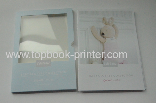 Print full color pack 4 saddle stitched softback books with window slipcase