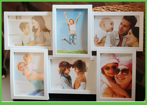 6 Photos Plastic Wall Hanging Photo Frames