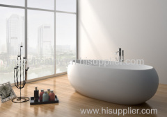 Freestanding Composite Resin Artificial Stone Bathtub