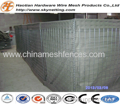 heavy hot dipped galvanized military barrier Hesco price galvanized welded square hole gabion portable flood hesco