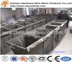 galfan military barrier Hesco price galvanized welded square hole gabion portable flood hesco