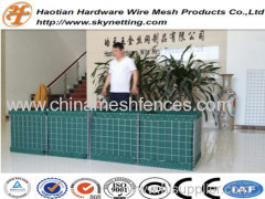 galfan military barrier Hesco price galvanized welded square hole gabion portable flood hesco