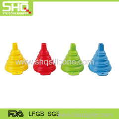 Collapsible folding silicone funnel