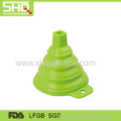 Collapsible folding silicone funnel