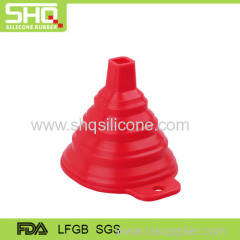 Collapsible folding silicone funnel