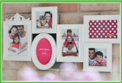 6 Photos Modern Plastic Wall Hanging Photo Frames