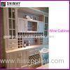 Ivory Wooden House Furniture Wine Cabinet with Aluminium Frame