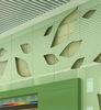 Light Green PVDF Coated Perforated Aluminum Panels For Facade Cladding
