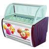 Curved Glass 6 Containers Ice Cream Scoop Display Freezer Cabinet With T5 / LED Light