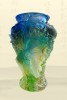 pate de verre casting crystal flower vase for feng shui decorations