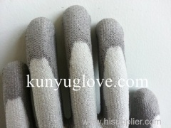 Grey Cut Resistance Gloves Cut resistant level 5 PU coated cut resistant gloves