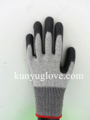 CE EN388 Cut level 5 coated lPU cut protecting working glove/cut resistant gloves
