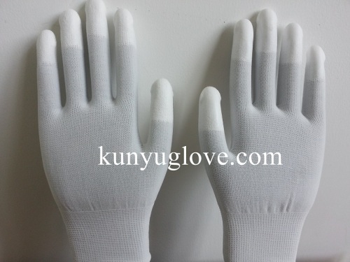 Safety Cleanroom PU fingertip Carbon ESD Gloves Antistatic Glove