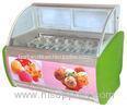 Electric Ice Cream Display Counters Freezer Luxury Gelato Display Freezer