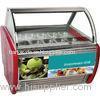 Economical Ice Cream Scoop Display Freezer 12 Trays With Toughen Glass