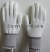 White resistant polyster PU Coated Working safety Gloves Labor Gloves for Chemical Work