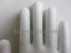 White resistant polyster PU Coated Working safety Gloves Labor Gloves for Chemical Work