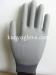 13 gauge polyester liner safety glove with grey PU coated gloves construction gloves