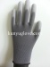 13 gauge polyester liner safety glove with grey PU coated gloves construction gloves