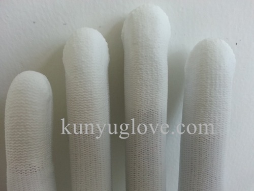 13G carbon fibre antistatic working gloves coated with PU fingertip