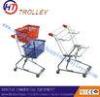 Unfoldable Steel Grocery Store Shopping Carts , Supermarket Basket Shopping Trolleys