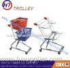 Unfoldable Steel Grocery Store Shopping Carts , Supermarket Basket Shopping Trolleys