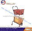 Customized Two Basket Grocery Store Shopping Cart With Wheels