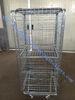 5'' Caster Steel Wire Shopping Trolleys Roll Container Transport And Warehouse