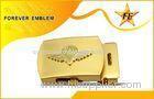 2D Gold Plating Metal Belt Buckles For Men With Customizd Logo