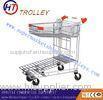 Folded Grocery Store Shopping Carts / Trolleys For Warehouse 930 x 560 x 920 mm