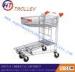 Folded Grocery Store Shopping Carts / Trolleys For Warehouse 930 x 560 x 920 mm