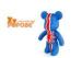 Rotatable bear head limbs / 25CM PVC POPOBE Bear For Home Decor I pad Stand