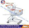 Unfolded Grocery Store Steel Shopping Carts Trolley With Four Wheels