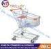 Unfolded Grocery Store Steel Shopping Carts Trolley With Four Wheels