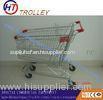 Airport Shopping Wire Shopping Trolley Cart Unfolded Zinc Plated Surface