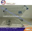 Steel Wire Shopping Trolley Shopping Cart Zinc Plated For Metro Mart